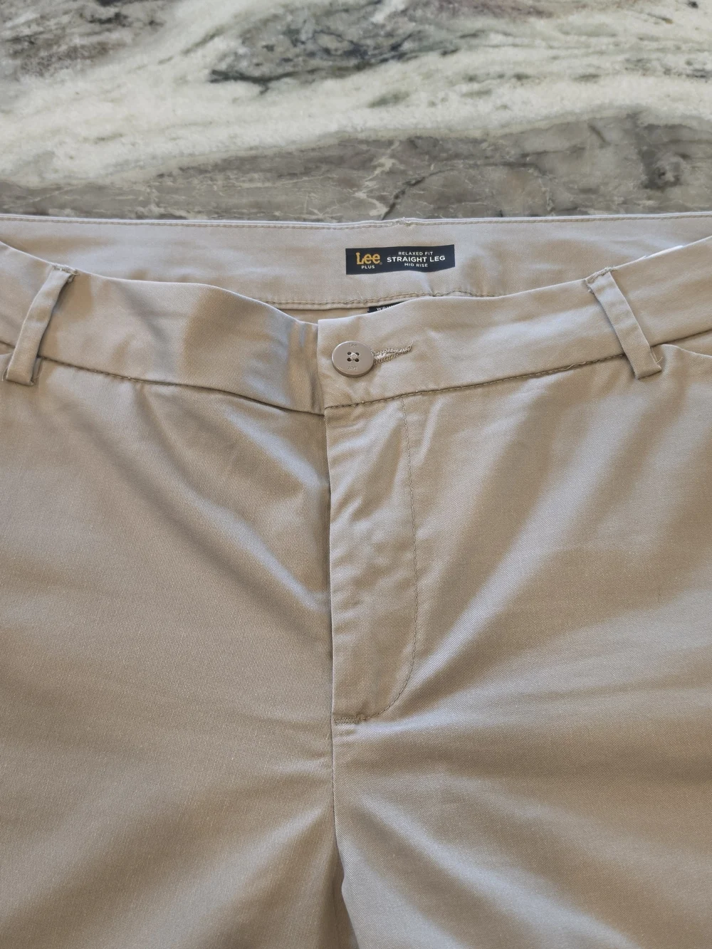 Lee Womens Light Beige Chino Pants
